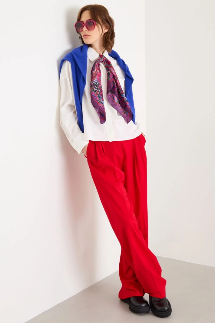 Gabardine trousers - RED