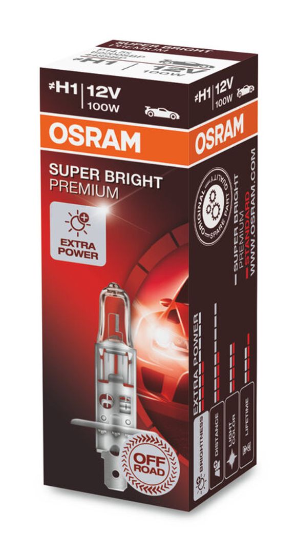 Ampoule Osram Super Bright H1 12V 55W - X1 UniverselRef : OSRM00104A / 1114476