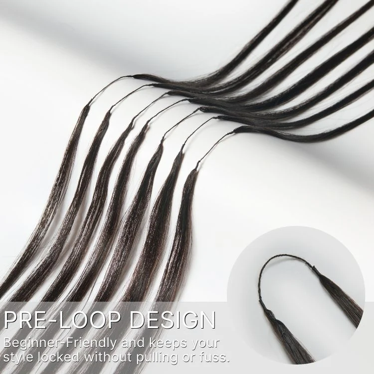 Readitress? Pre-Separated Feather Crochet Human Hair Extensions Silky Straight Protective Style with Free Gifts - US Only