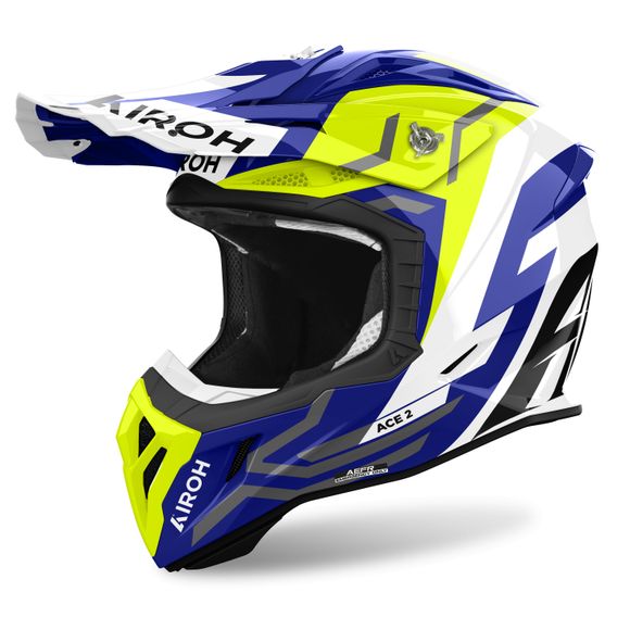 Airoh AVIATOR ACE 2 cross helmet - GROUND 2024 - Yellow / BlackRef: AR1346