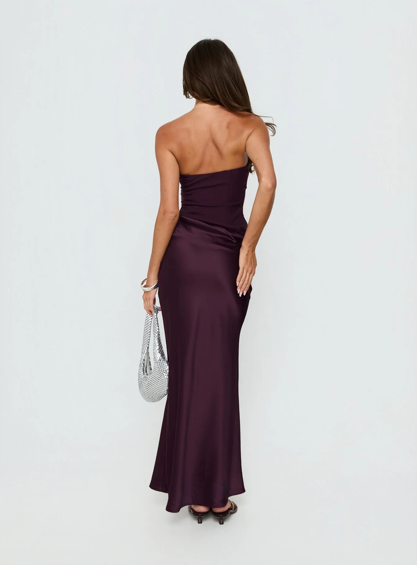 Lulita Strapless Maxi Dress Plum