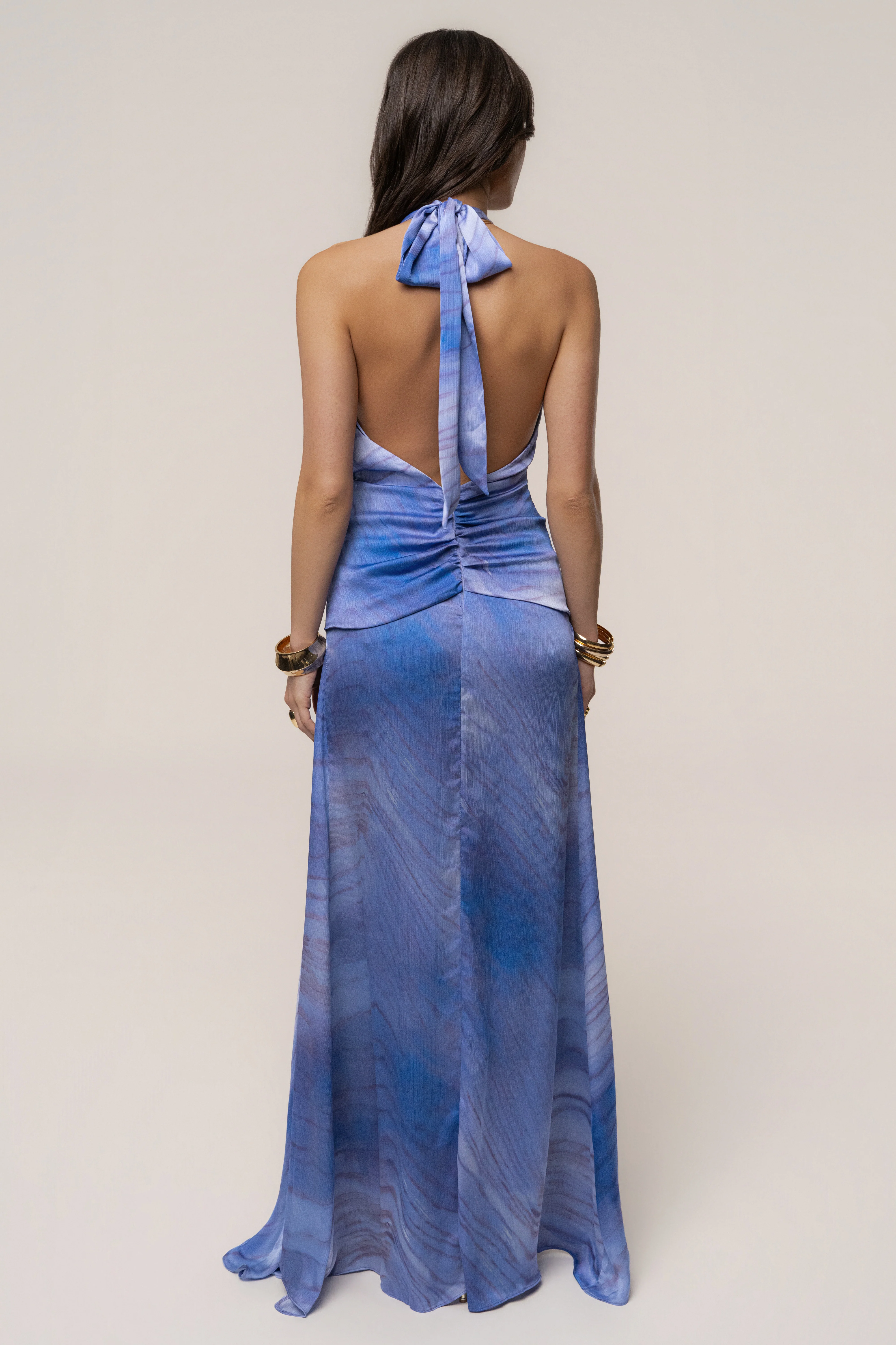 Blue Purple Vacation State Maxi Dress