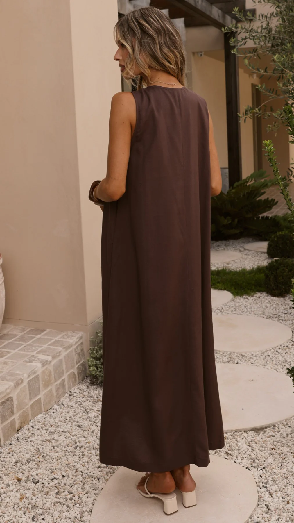 Aliah Maxi Dress - Chocolate