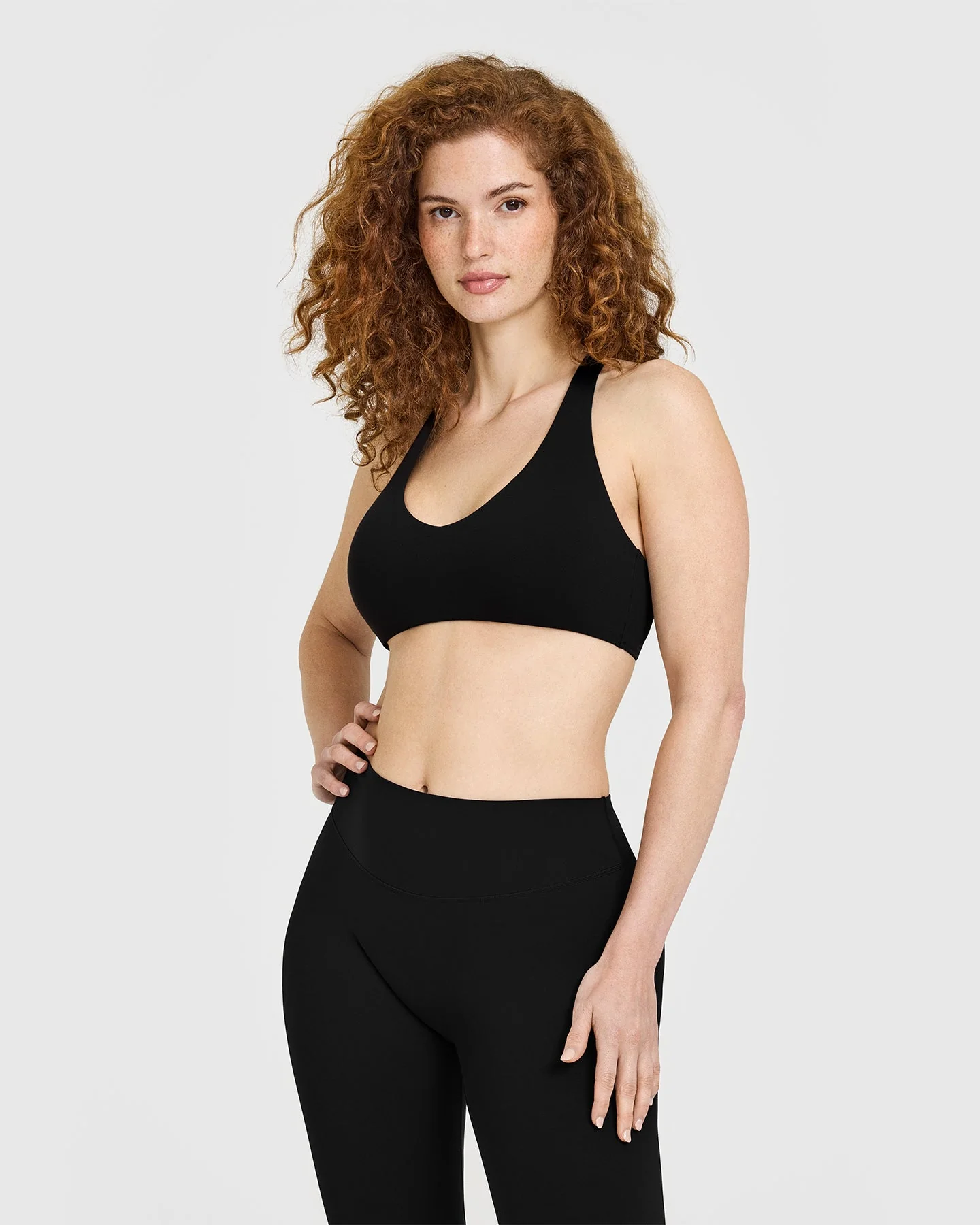 SoftMotion™ Bralette with White Logo | Black