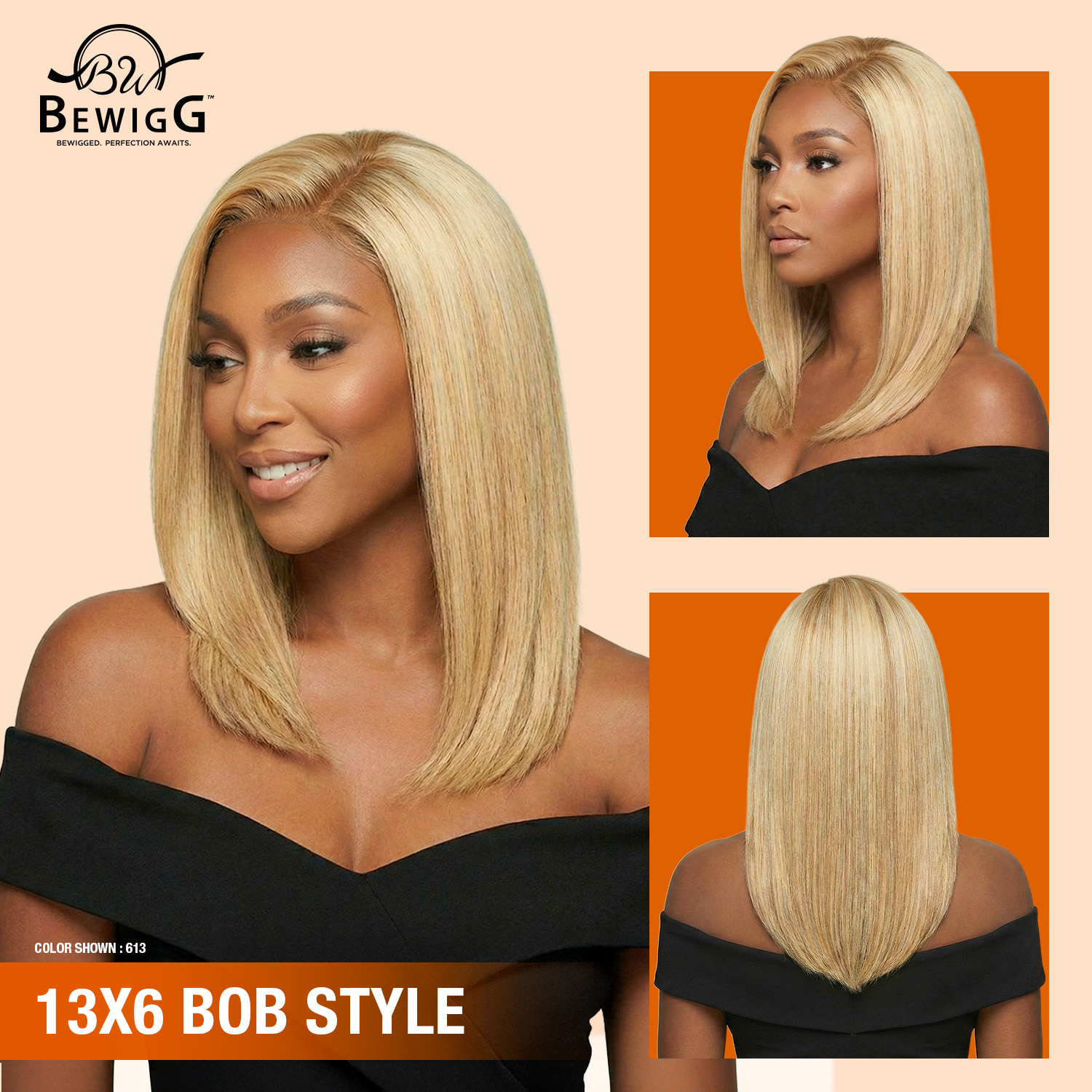 Virgin Remy Human Hair 360 HD Lace Front Wig 13X6 Bob Style 18