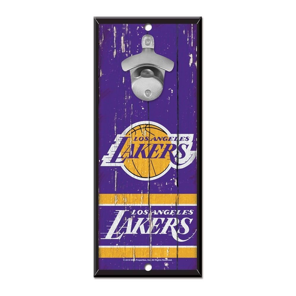 Los Angeles Lakers NBA Bottle Opener Sign