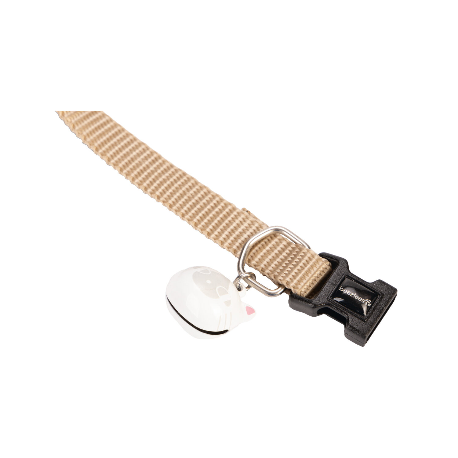 Beeztees Nylon Cat Collar Uni - Beige - 20-30 x 1 cm