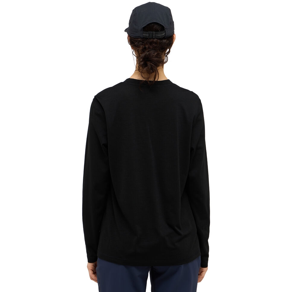 Haglöfs Kaise Wool Long Sleeve Tee Women - true black 2C5
