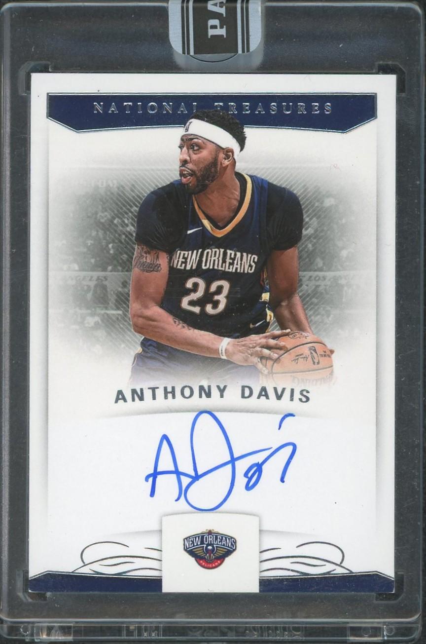 2017/18 Panini National Treasures Anthony Davis Auto Black Box 1/1