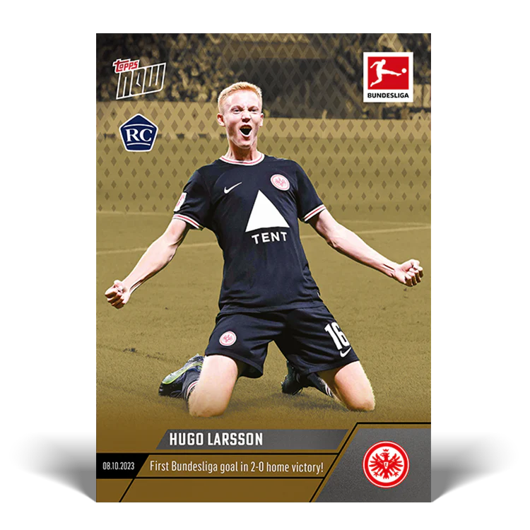 Topps UK - Hugo Larsson - First Bundesliga goal in 2-0 home victory! - Bundesliga TOPPS NOW® Card #45