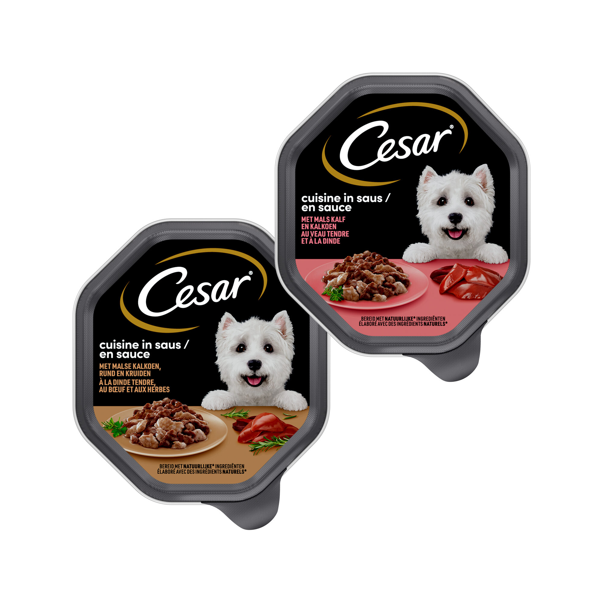 Cesar Cuisine in Sauce - Veal and Turkey - 14 x 150 g