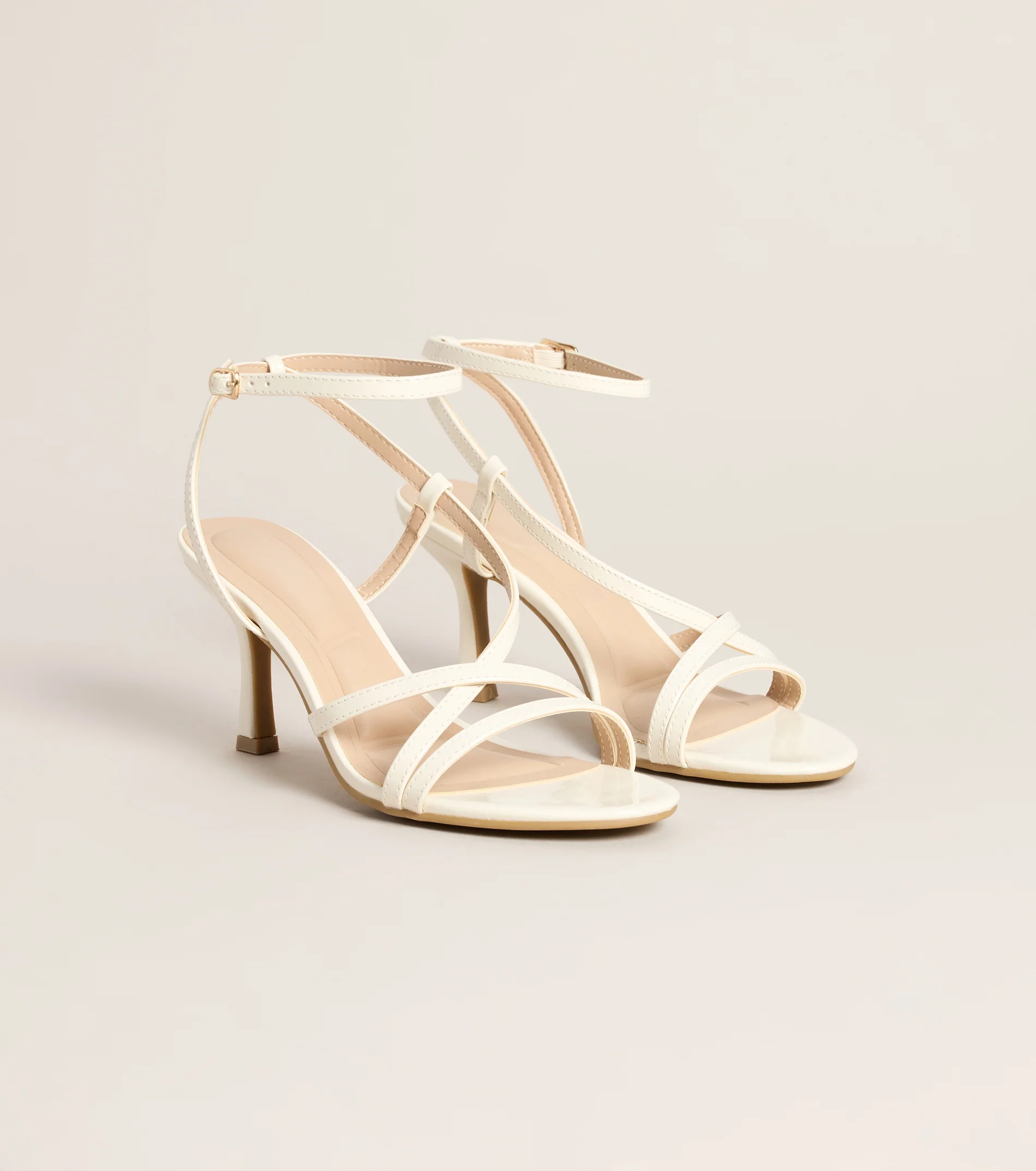 Pretty Little Plans Strappy Kitten Heels