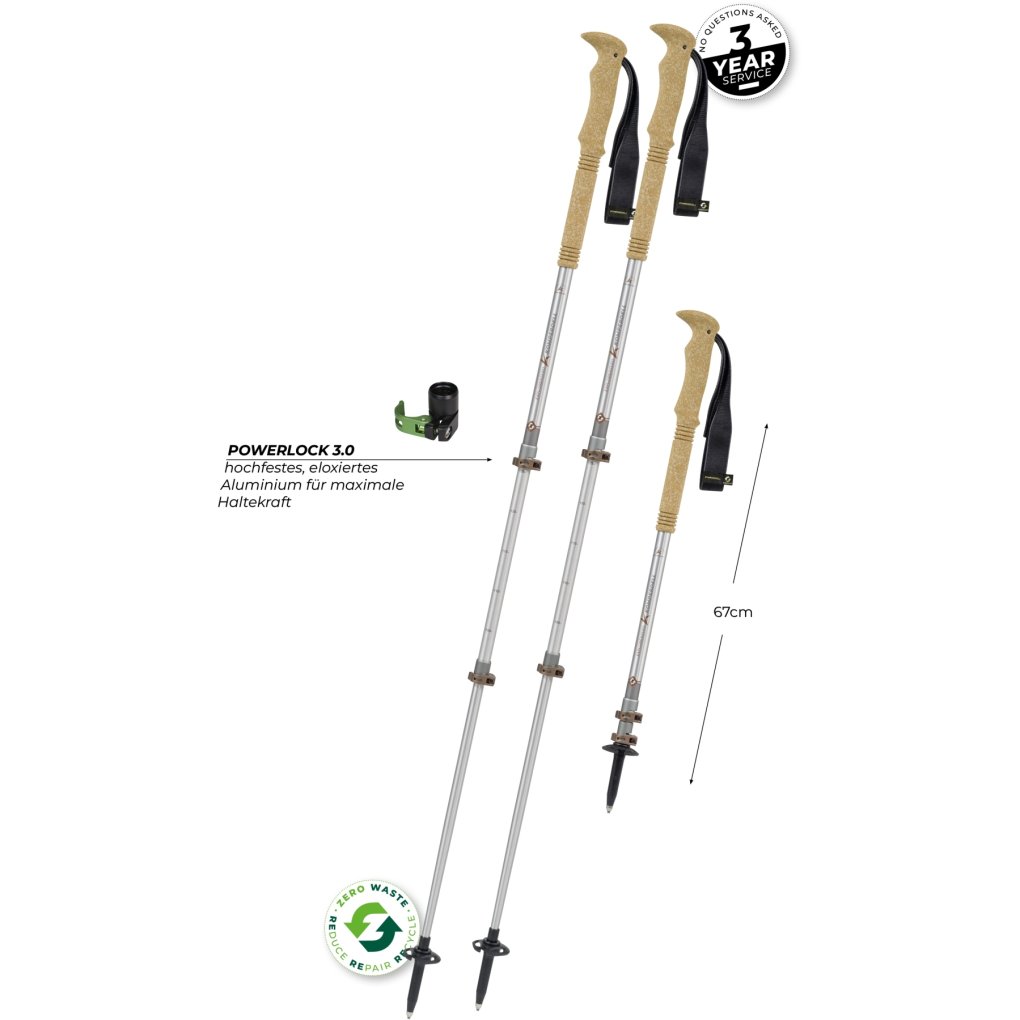 Komperdell Explorer Zero Cork Trekking Poles (Pair) - brown