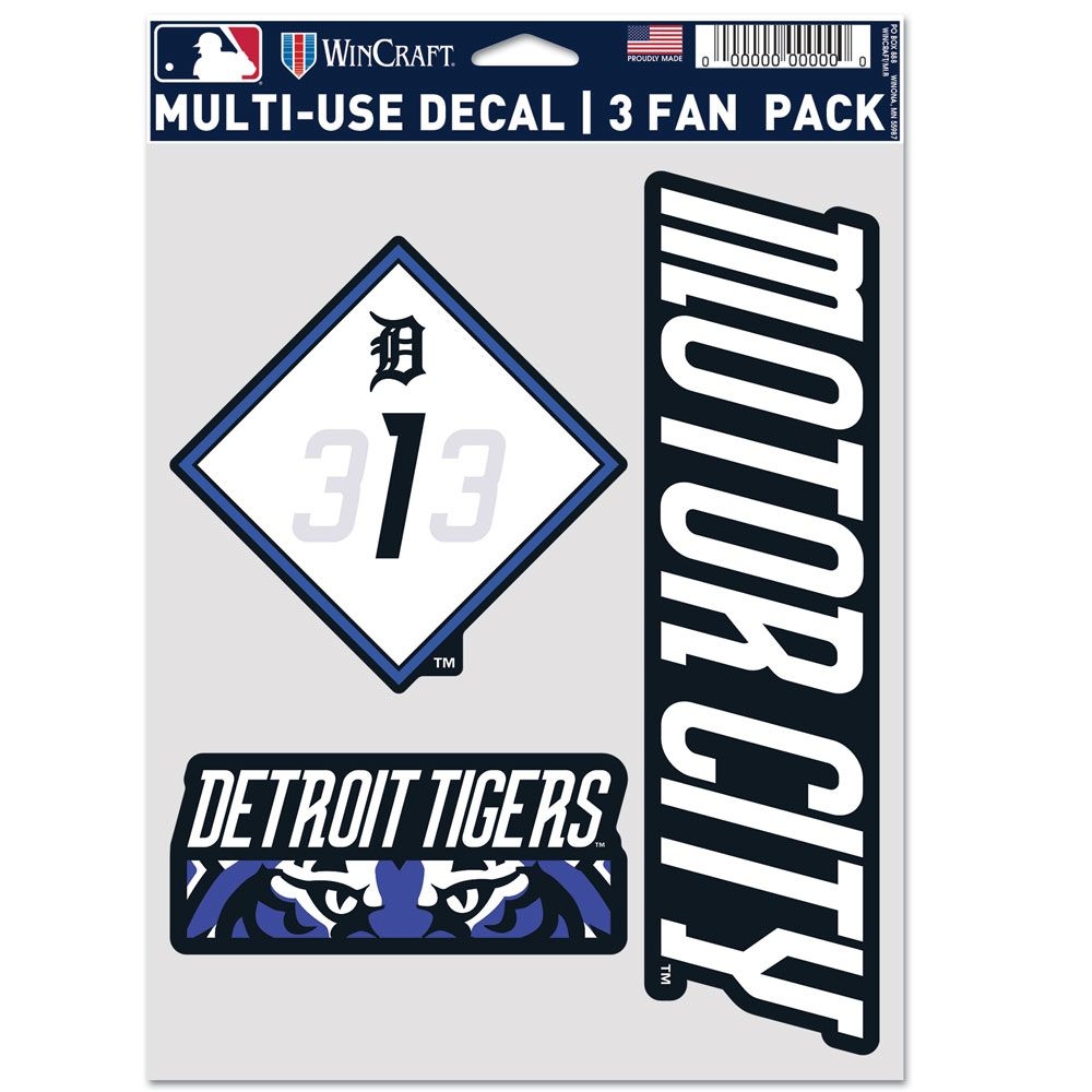 Detroit Tigers City Connect Multi-Use MLB Decals Set (3 Pcs.)