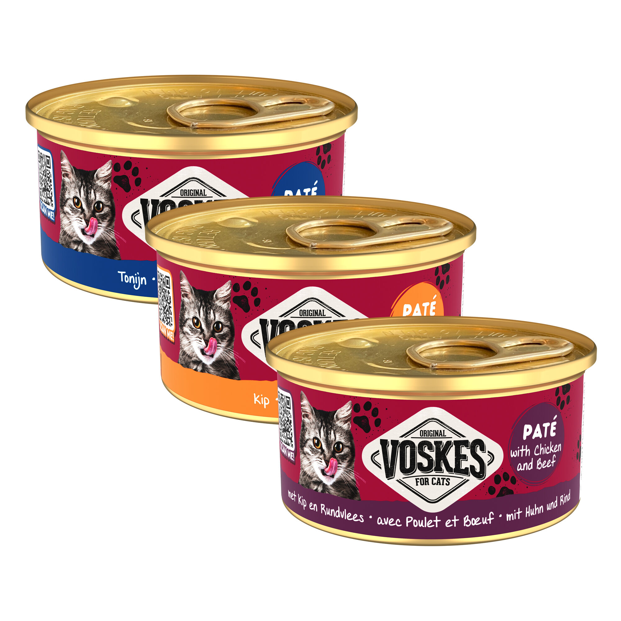 Voskes Pâté Cat Food - Chicken - 24 x 85 g