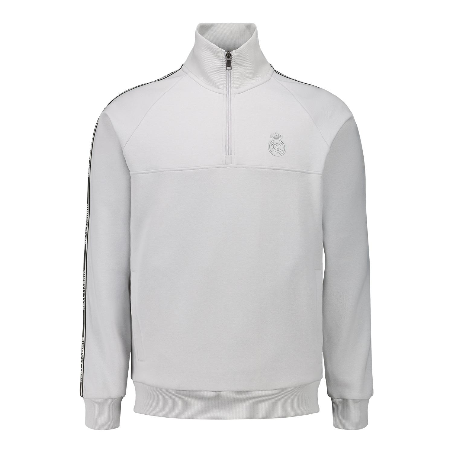 Mens Tape Zip Sweatshirt Grey