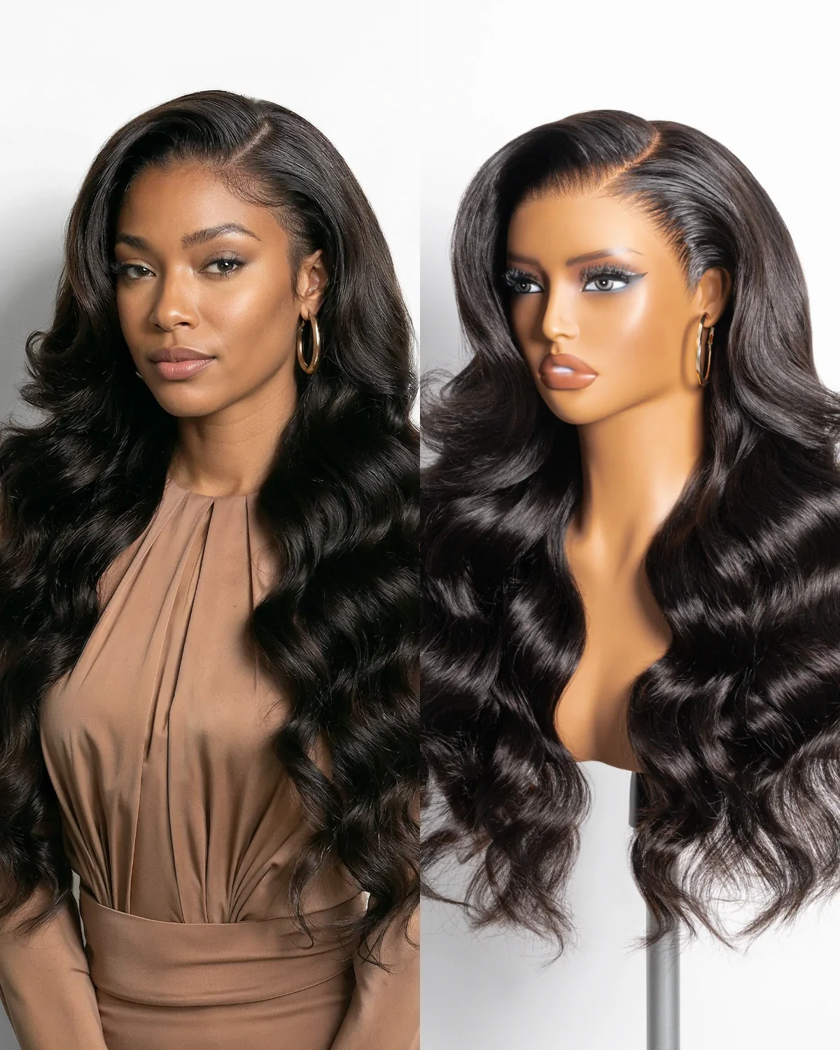 OphirawigHD Lace Glueless Wig 13x6 Lace Body Wave 100% Human Hair Natural Black