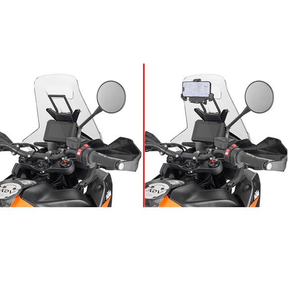 Barre de fixation guidon Givi Chassis pour support GPSRef : GI1849 / FB7716