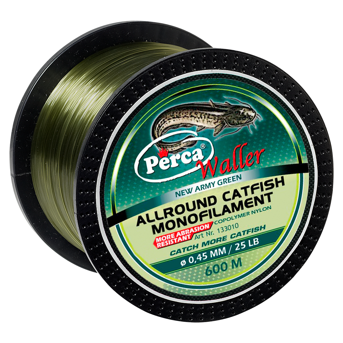 Perca Waller Fishing Line Waller Allround Catfish Monofiliament (green, 600 m)