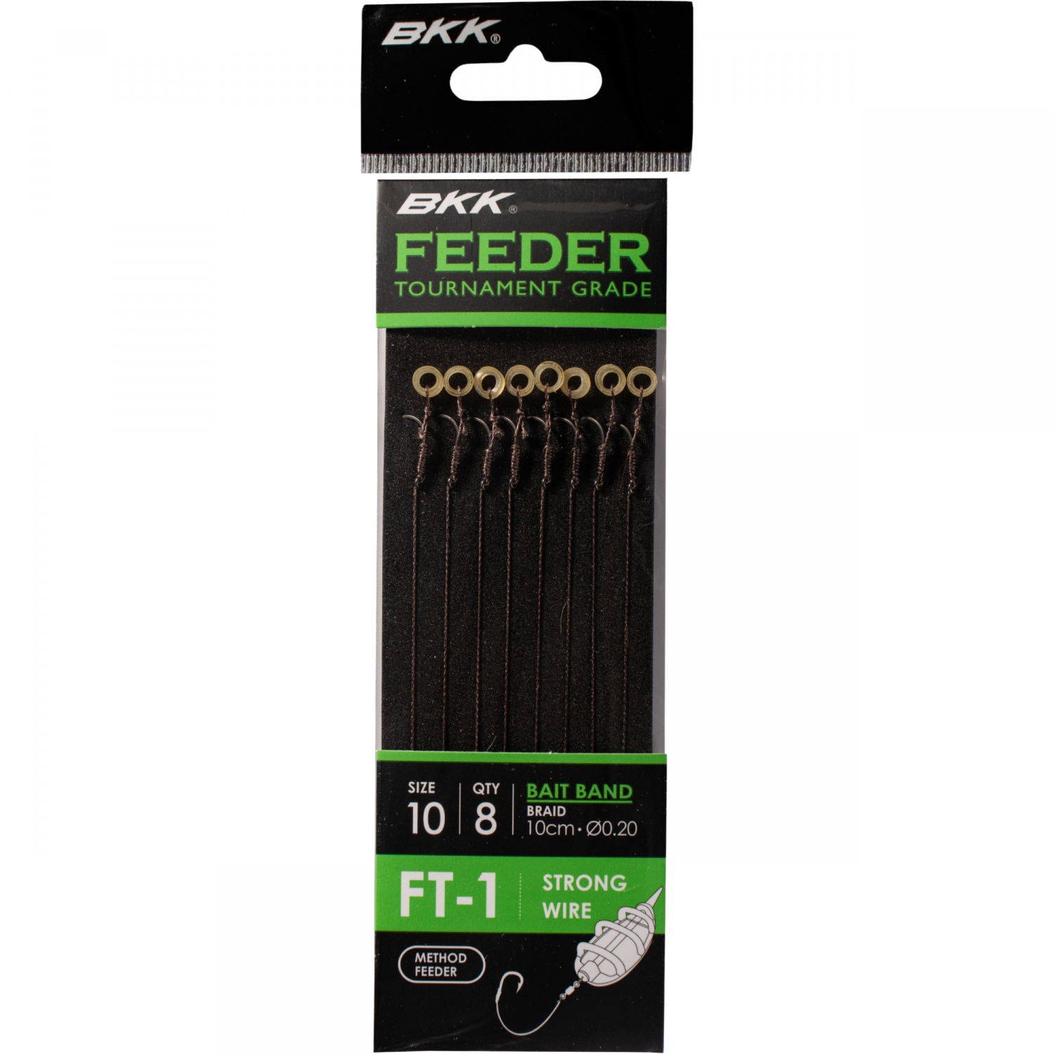 BKK Snelled Feeder FT-1 Bait Band Rigs-Braid