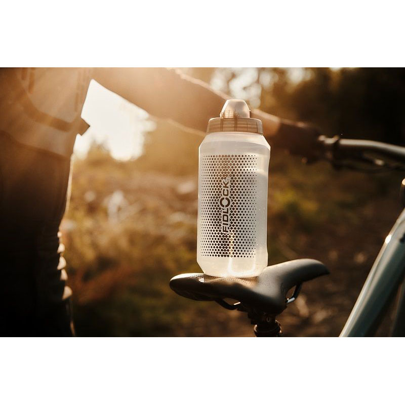 Fidlock Twist Single Bottle 750ml Compact + Bottle Connector - transparent white