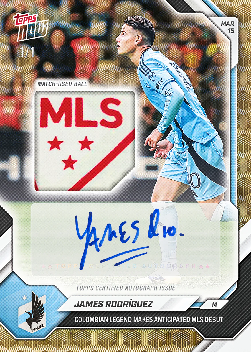 James Rodríguez - 2026 MLS Topps NOW® - Card 15 - PR: 1196
