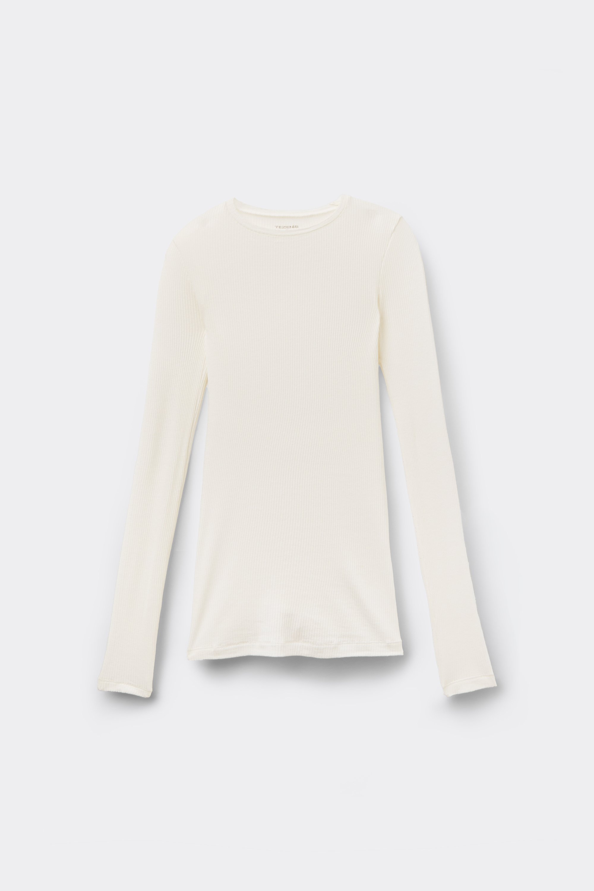 Long Sleeve Round Neck Ribbed Top