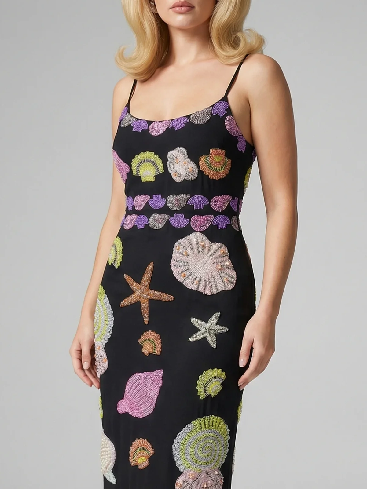 New York Strapped Black Dress
