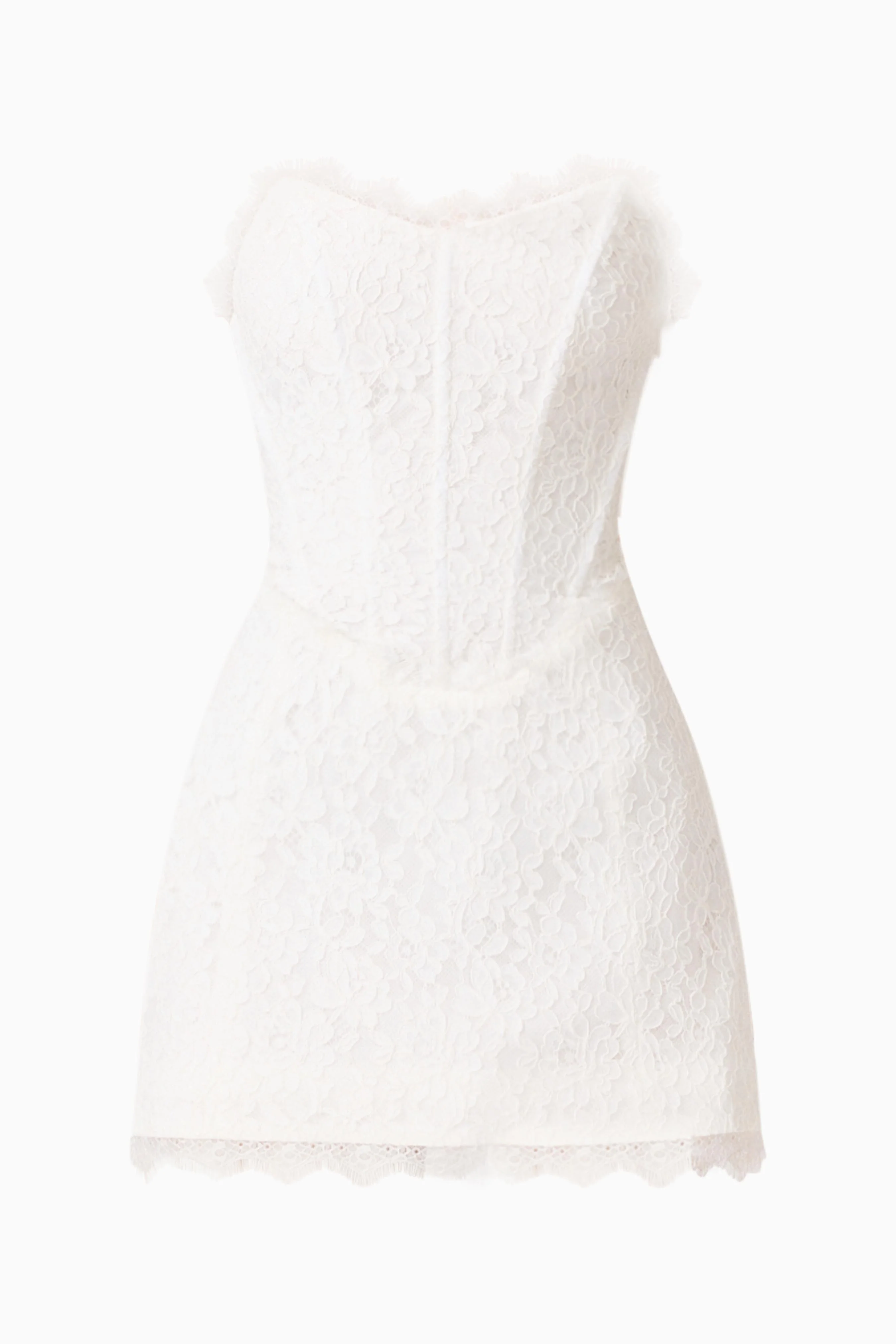 Clarisse Tulip Mini Dress in White