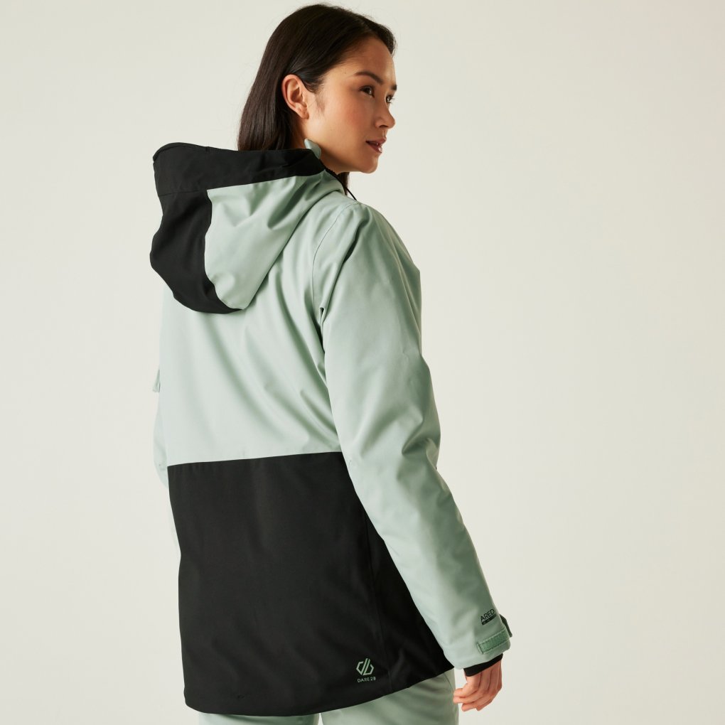 Dare 2b Gnarly Waterproof Ski Jacket Women - 0IC Glacier Green/Black