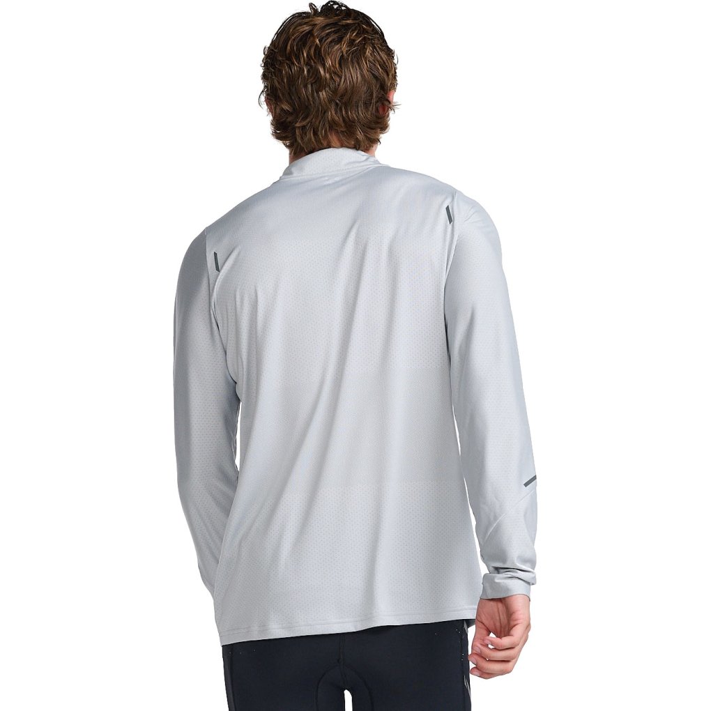 2XU Light Speed Tech 1/4 Zip Longsleeve Men - harbor mist/black reflective
