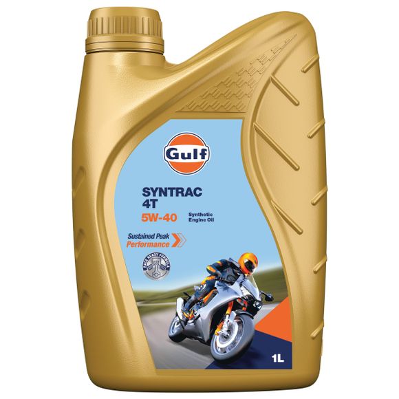 Gulf Syntrac 4T 5W40 engine oil 1 LITER UniversalRef: Gulf0008 / Br00129