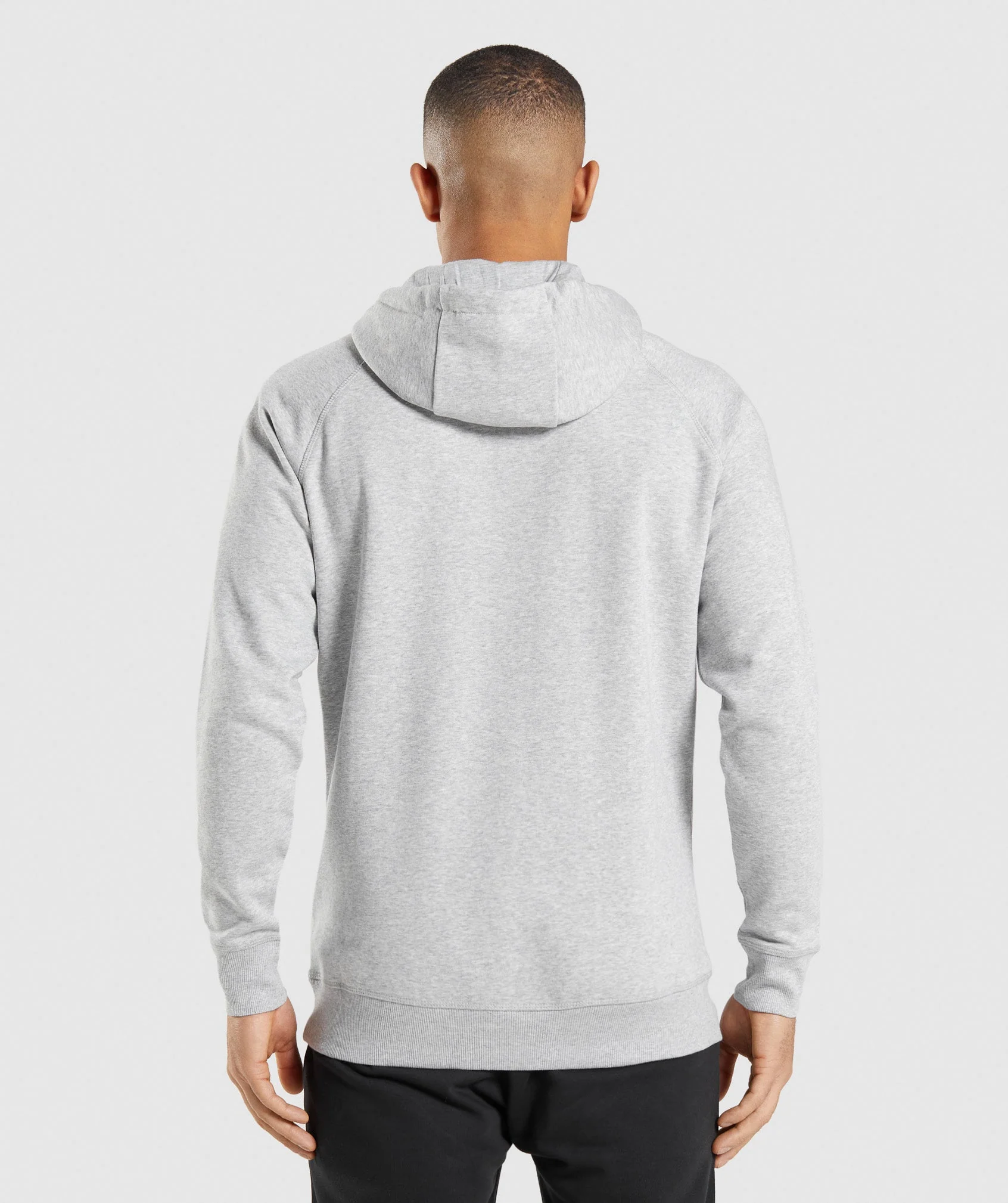 Crest Hoodie Light Grey Marl