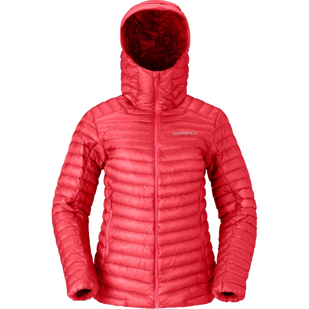 Norrona trollveggen down800 Super Light Hood Jacket Women - Watermelon