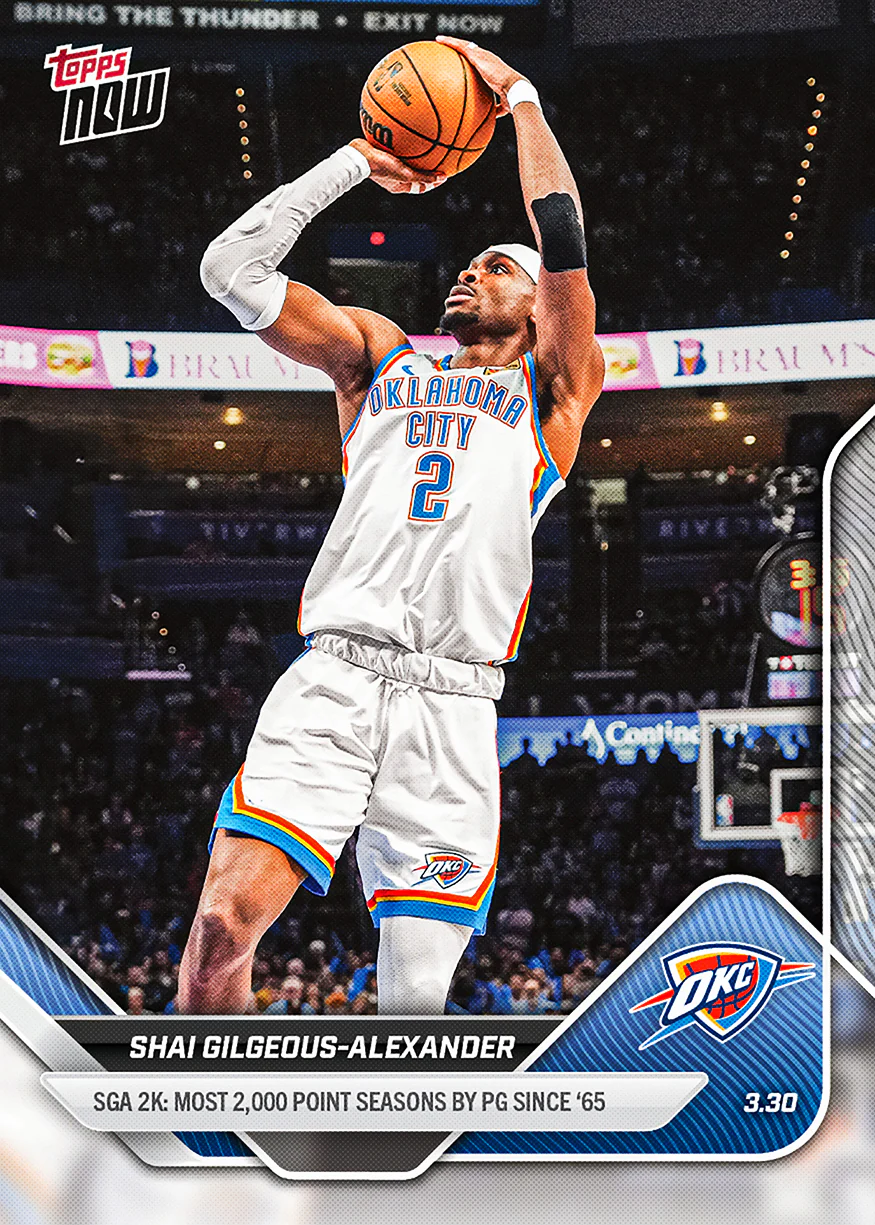 Shai Gilgeous-Alexander - 2025-26 NBA Topps NOW® - Card 232 - PR: 1445
