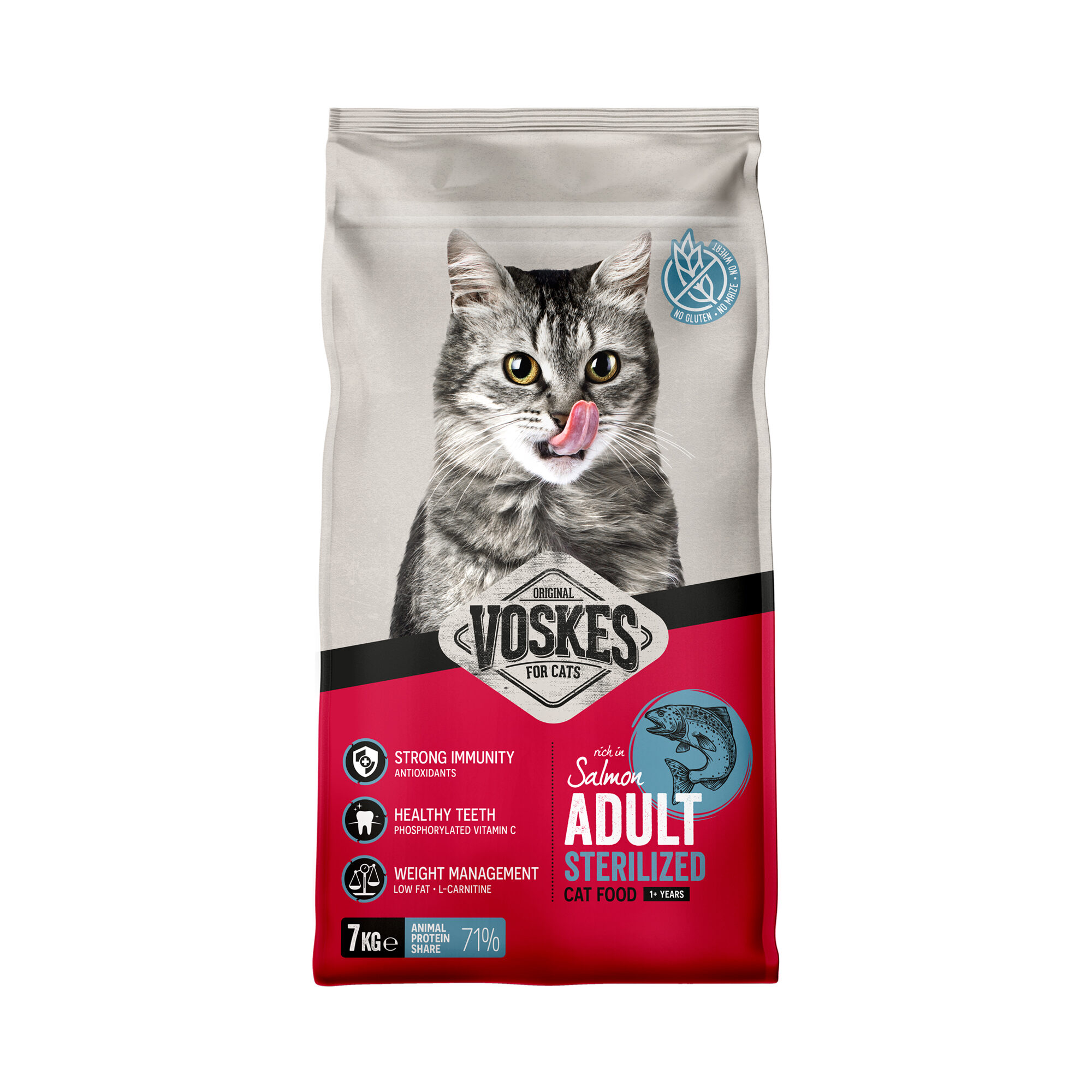 Voskes Adult Sterilized Cat Food - Salmon - 2kg
