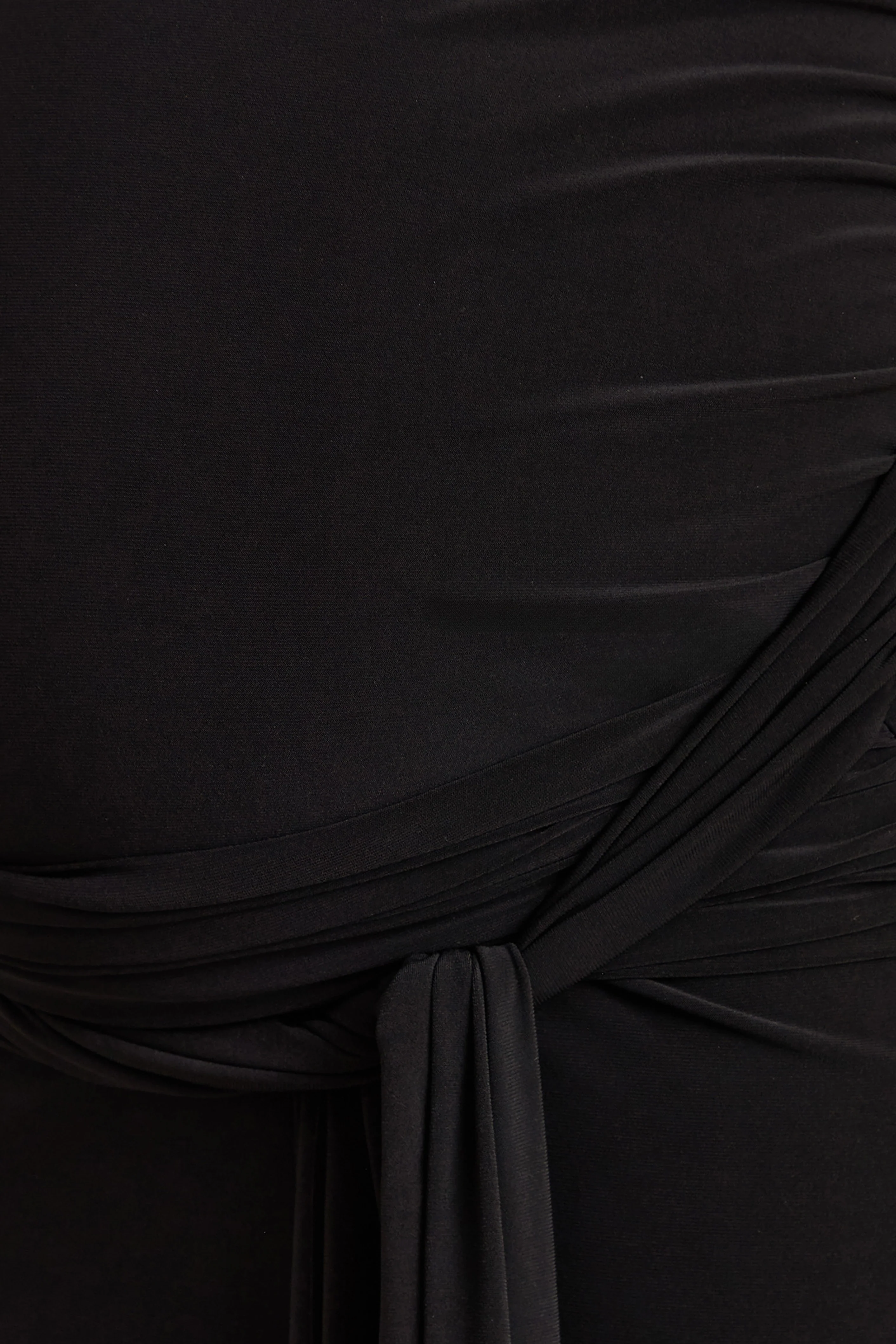 Felise | Black Scoop-Neck Maternity Maxi Dress With Gathered Detailing