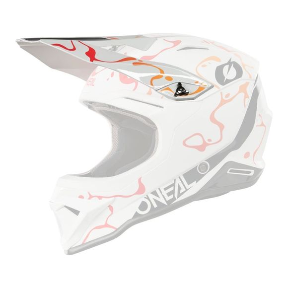 Tt O'Neal 1Srs Splash 2026 Visor - White / OrangeRef: OL2355 / 0634-030