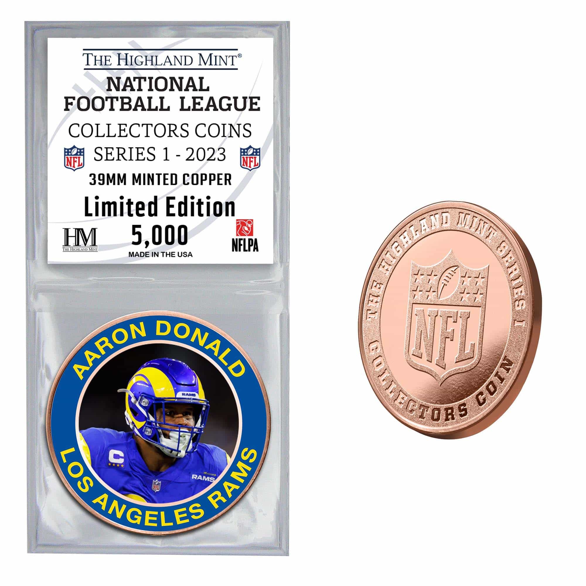 NFL Collectors Coins Series 1 Aaron Donald Los Angeles Rams Commemorative Coin