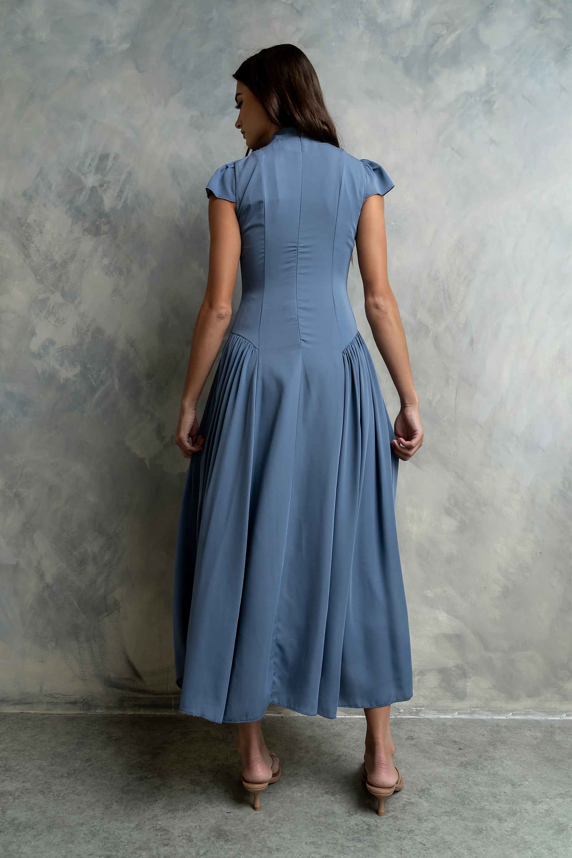 Marlee Maxi Dress in Slate Blue