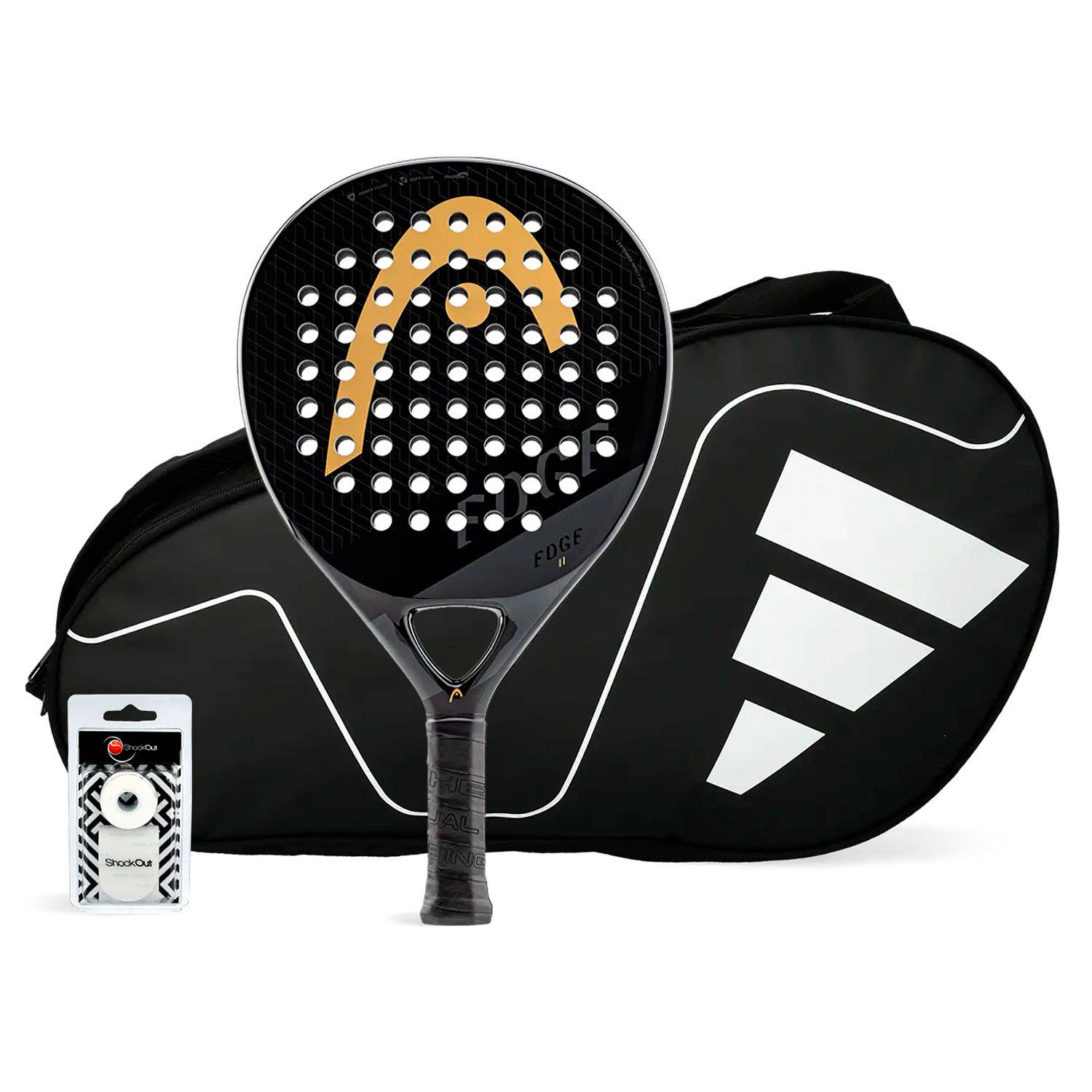 PACK HEAD EDGE II BLACK PADEL BAG ADIDAS CARBON CTR WHITE