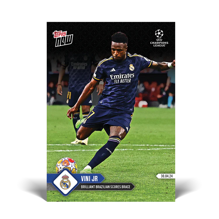 Vini Jr - Brilliant Brazilian scores Brace - 23/24 UCL TOPPS NOW® Card 124