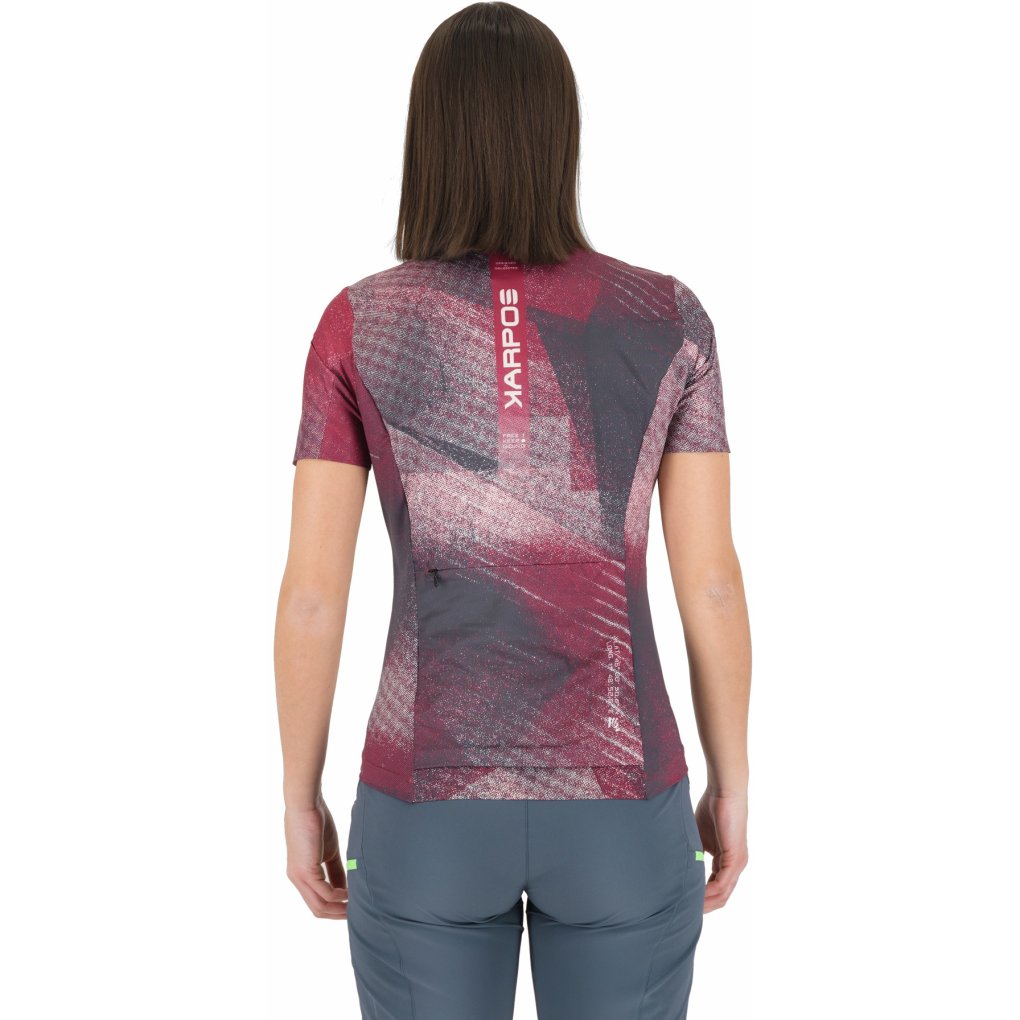 Karpos Sarca Short Sleeve Jersey Women - beet red/pristine