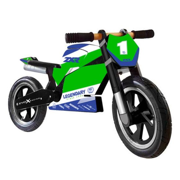 Evo-X Racing Kiddi Moto Replica ZXR Balance Bike - Green/BlueRef: EXR0042 / 916-1158