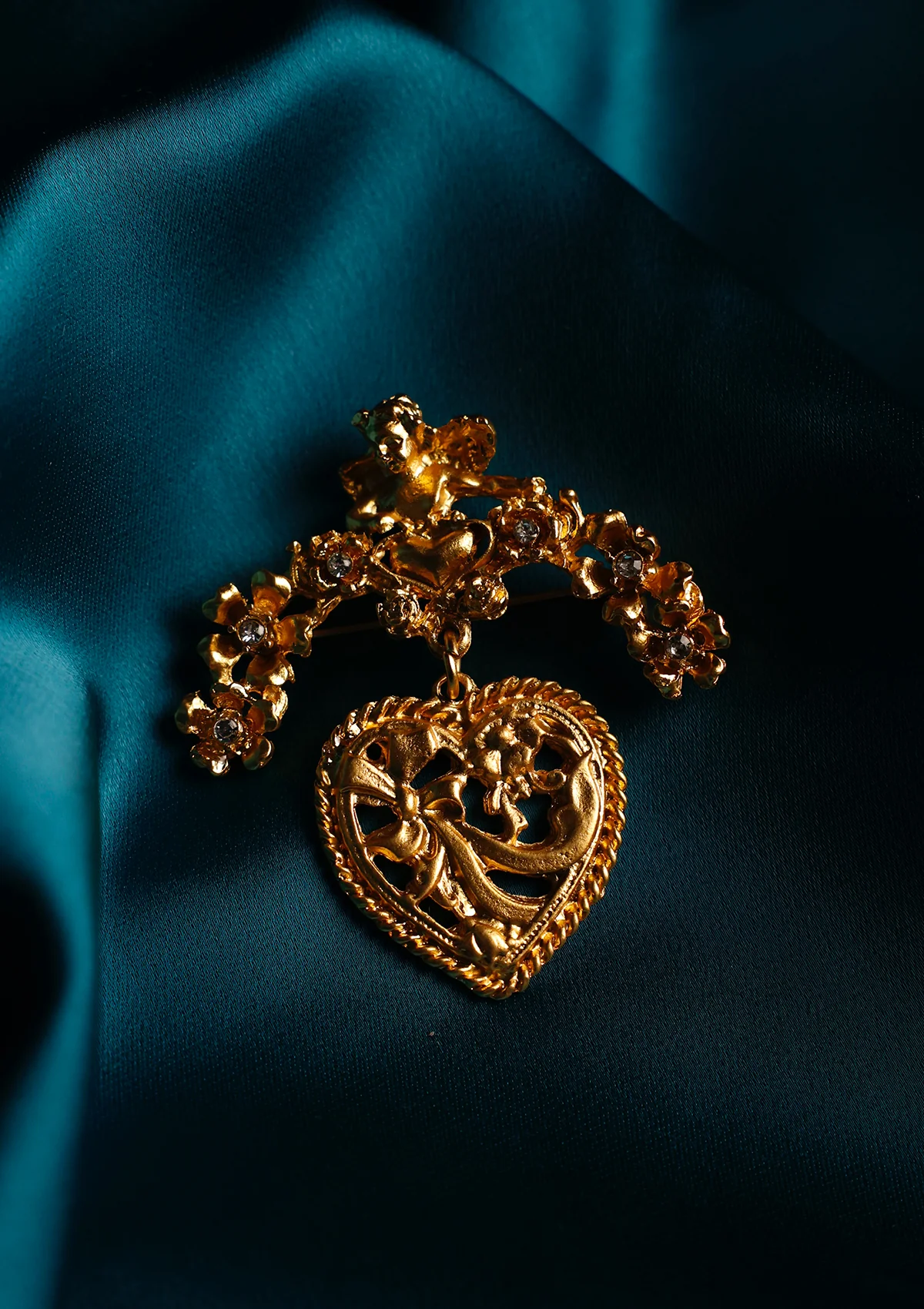 Heart Cupid Brooch