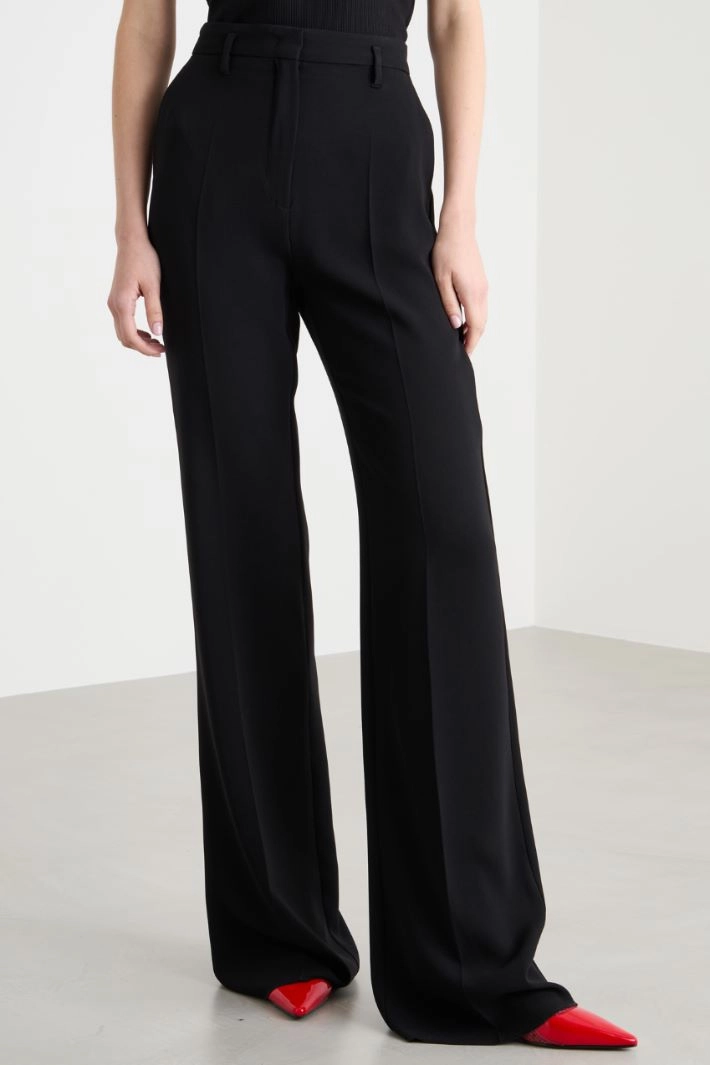 Cady flared trousers - BLACK