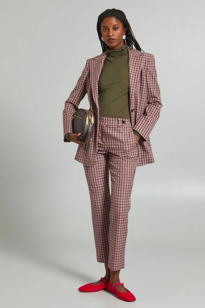 Blazer with the single button - VIOLET LILAC BEIGE