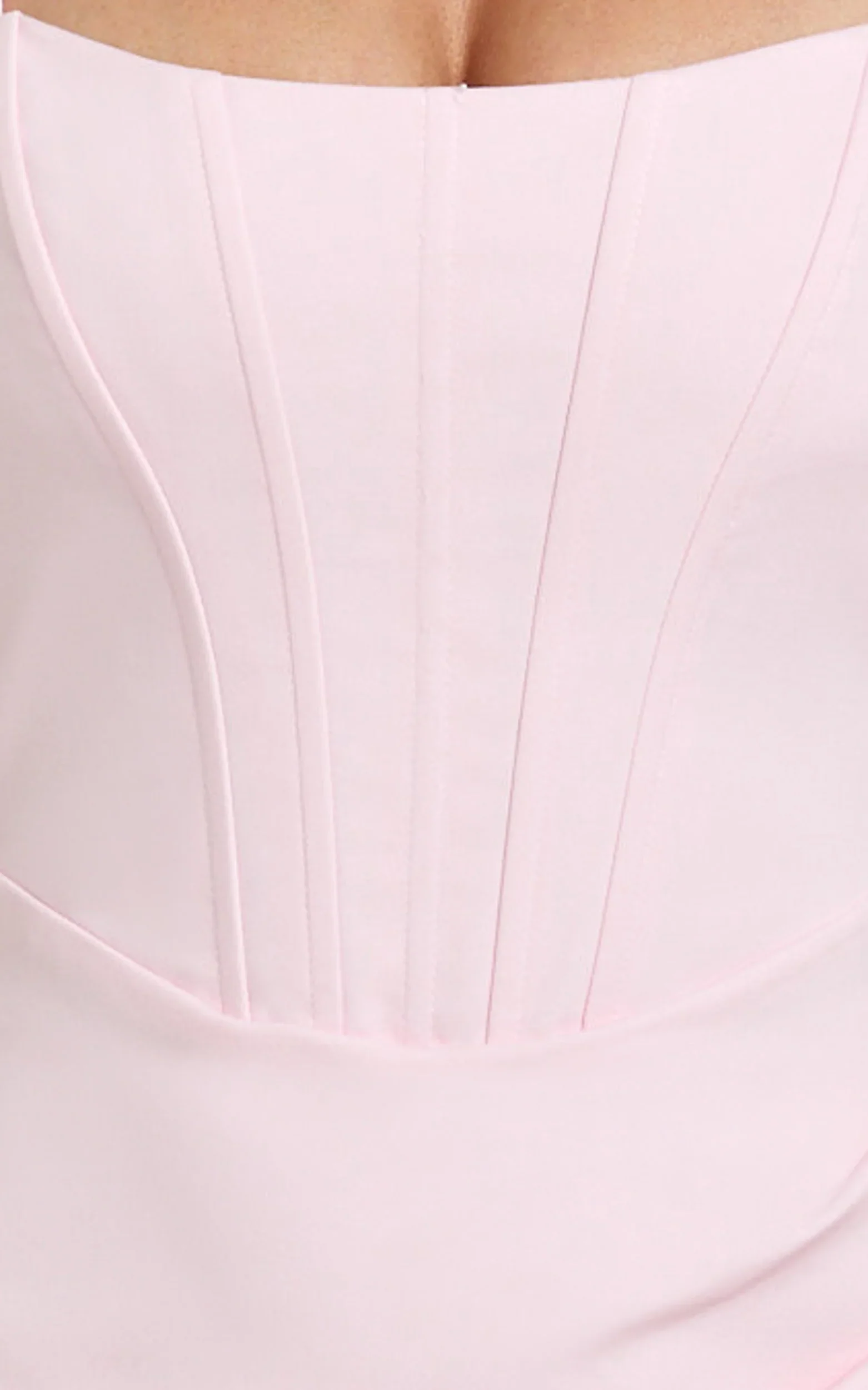 Karlie Maxi Dress - Scoop Neck Fitted Dress in Pink