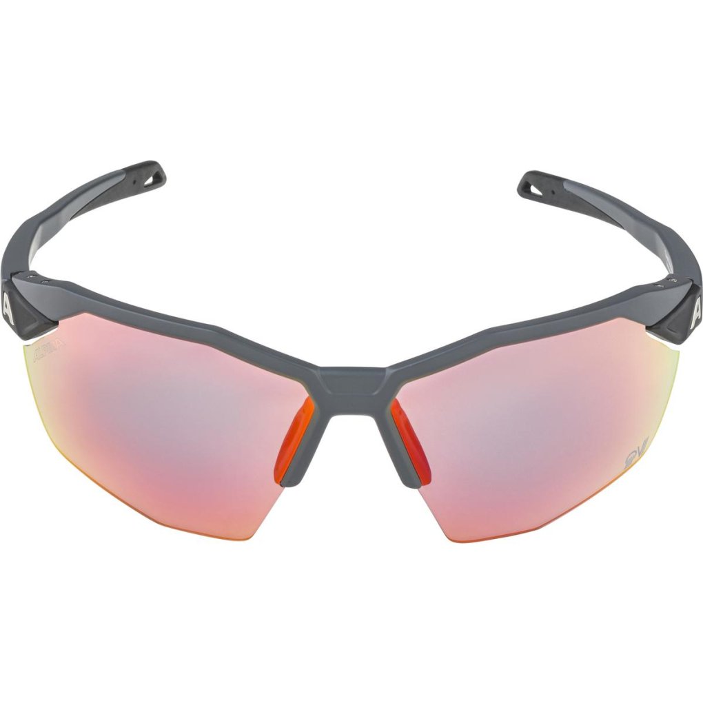 Alpina Twist Six HR QV Glasses - grey matt / Quattroflex Varioflex Rainbow Mirror