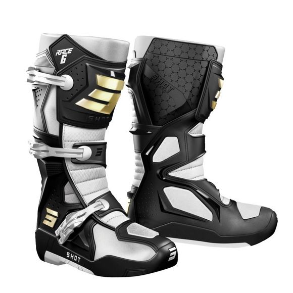 Shot RACE 6 2024 cross Boots - Black / WhiteRef: SO2430